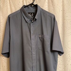 Men's Blue Short Sleeve Shirt